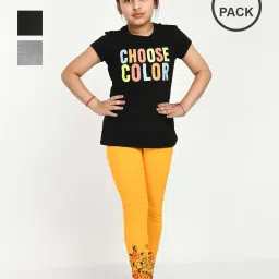 indiweaves Pack of 3 Leggings with Elasticated Waist image 1