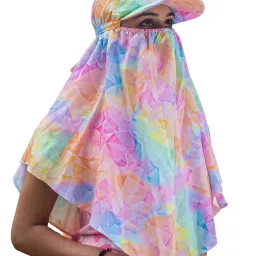 shine n show Pack of 2 Tie & Dye Cap Scarfs image 1