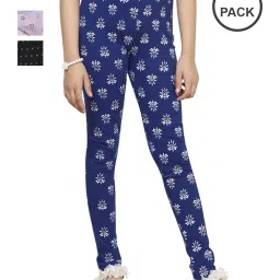 indiweaves Pack of 3 Leggings with Elasticated Waist image 1