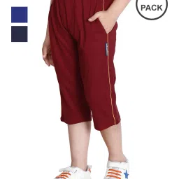 indiweaves Pack of 3 Flat-Front 3/4th Shorts image 1