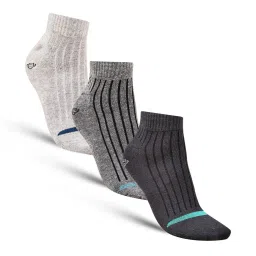 dollar Pack of 3 Ribbed Ankle-Length Socks image 1