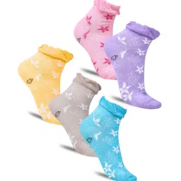 dollar Women Pack of 5 Knitted Ankle-Length Socks image 1