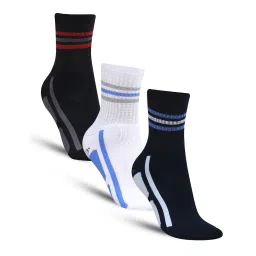 dollar Pack of 3 Striped Ankle-Length Socks image 1