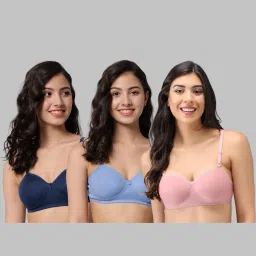 in-curve Pack of 3 Non-Wired Full-Coverage T-Shirt Bras image 1