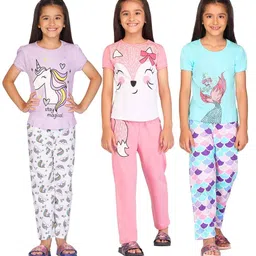 totztouch Pack of 3 Printed T-Shirts & Pyjamas image 1
