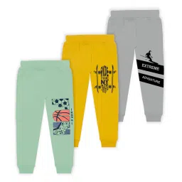 j & jp Pack of 3 Joggers with Elasticated Waist image 1