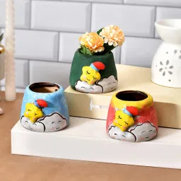 tayhaa Set of 3 Star Ceramic Planters image 1