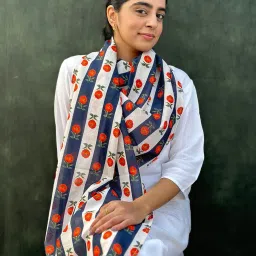 buta buti Women Floral Print Scarf with Folded Hem image 1