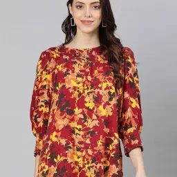 oxolloxo Women Floral Print Relaxed Fit Top image 1