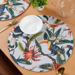 hosta homes Set of 2 Floral Print Cotton Table Placemats image 1