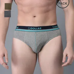dollar bigboss Men Pack of 3 Briefs with Logo Waistband image 1