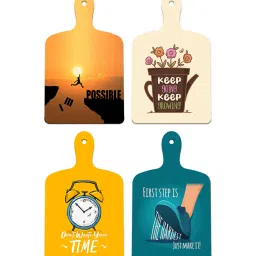 art vibes Set of 4 Printed Chopping Board Wall Hangings image 1