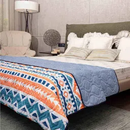 urban space 120 GSM Geometric Print Double Microfiber AC Blanket image 1