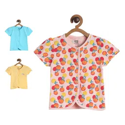 mini klub Pack of 3 Round-Neck Cotton Jhablas image 1