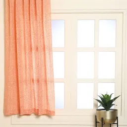 indie picks Hand-Dyed Handblock Print Cotton Window Curtain image 1