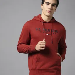 u.s. polo assn. Men Regular Fit Hoodie with Logo Applique image 1