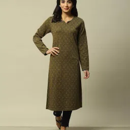 rangriti Women Geometric Print Straight Kurta image 1
