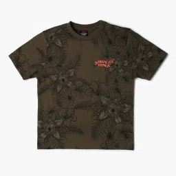 altheory by azorte Boys Floral Print Relaxed Fit Round-Neck T-Shirt image 1