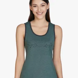 amante Round-Neck Tank Top with Placement Print image 1
