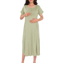 mamma's maternity Solid A-line Dress image 1