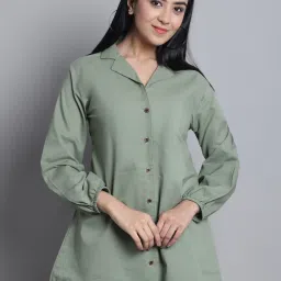 enchanted drapes Cotton Shirt Dress image 1