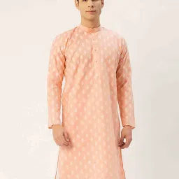 jompers Floral Print Kurta with Mandarin Collar image 1