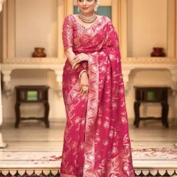 styleelite Women Banarasi Silk Saree with Woven Motifs image 1