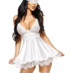 fashion comfortz Women Lace Scoop-Neck Babydoll  image 1