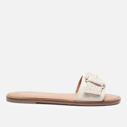 allen solly Women Flat Sandals with Belt-Buckle Design image 1