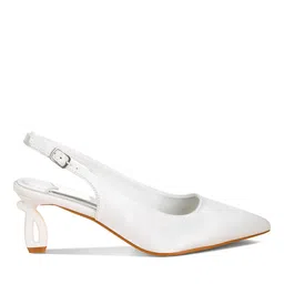 london rag Women Mule Kitten Heeled Sandals with Buckle Fastening image 1