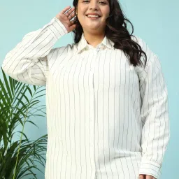 oxolloxo Women Stripes Relaxed Fit Shirt image 1