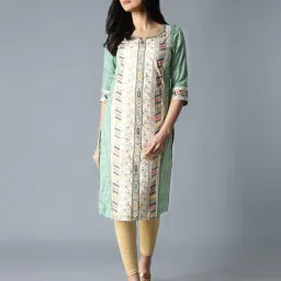 aurelia Floral Print Straight Kurta image 1