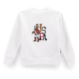 u.s. polo assn. Boys Brand Embroidered Regular Fit Cotton Round-Neck Sweatshirt image 1