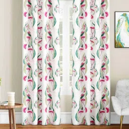 sej by nisha gupta Set of 2 Leaf Print Door Curtains image 1