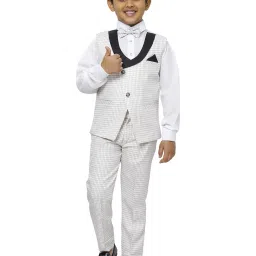 pro-ethic(style developer) Checked Suit Set with Bow Tie image 1
