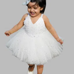 titrit Embellished V-Neck Tutu Frock image 1