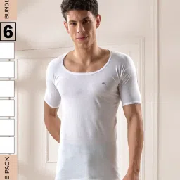 lux venus Pack of 6 Vests with Short Sleeves image 1