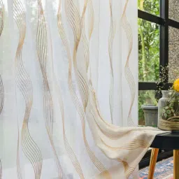 urban space Set of 2 Door Curtains with Tieback and Eyelets image 1