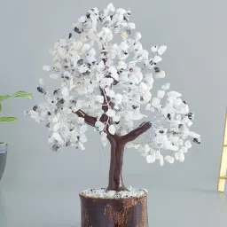 arus Handcrafted Crystal Stone Wish Tree Showpiece image 1