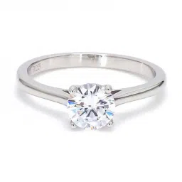ornate jewels 925 Sterling Silver American Diamond-Studded Ring image 1
