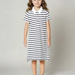 tommy hilfiger Striped KG Slim Printed Polo Dress image 1