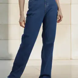 Shein Full Length Frayed Hem Straight Fit Jeans-picture-47