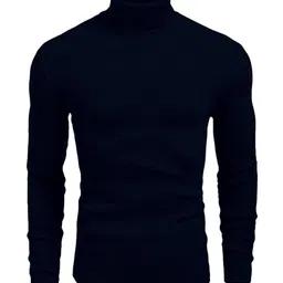 hoodler Men Ribbed Regular Fit Turtleneck Sweatshirt image 1