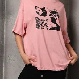 Shein Drop-Shoulder Graphic Print Oversized Fit Tshirt image 1
