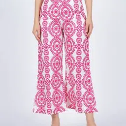 Shein Bohemian Ankle Length High Rise Floral Print Flared Fit Palazzo-picture-51