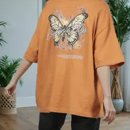 Shein Drop Shoulder Typographic Back & Chest Print Crew Tshirt image 1