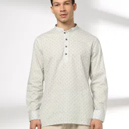 netplay Men Geometric Print Slim Fit Short Kurta image 1