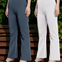 leia Women Pack of 2 Straight Fit Trousers image 1