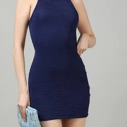 Shein Bold Sleeveless Textured Backless Mini Bodycon Dress-picture-19