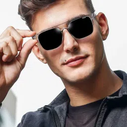 resist eyewear JASPER GREY BLK1 Men UV-Protected Square Sunglasses image 3